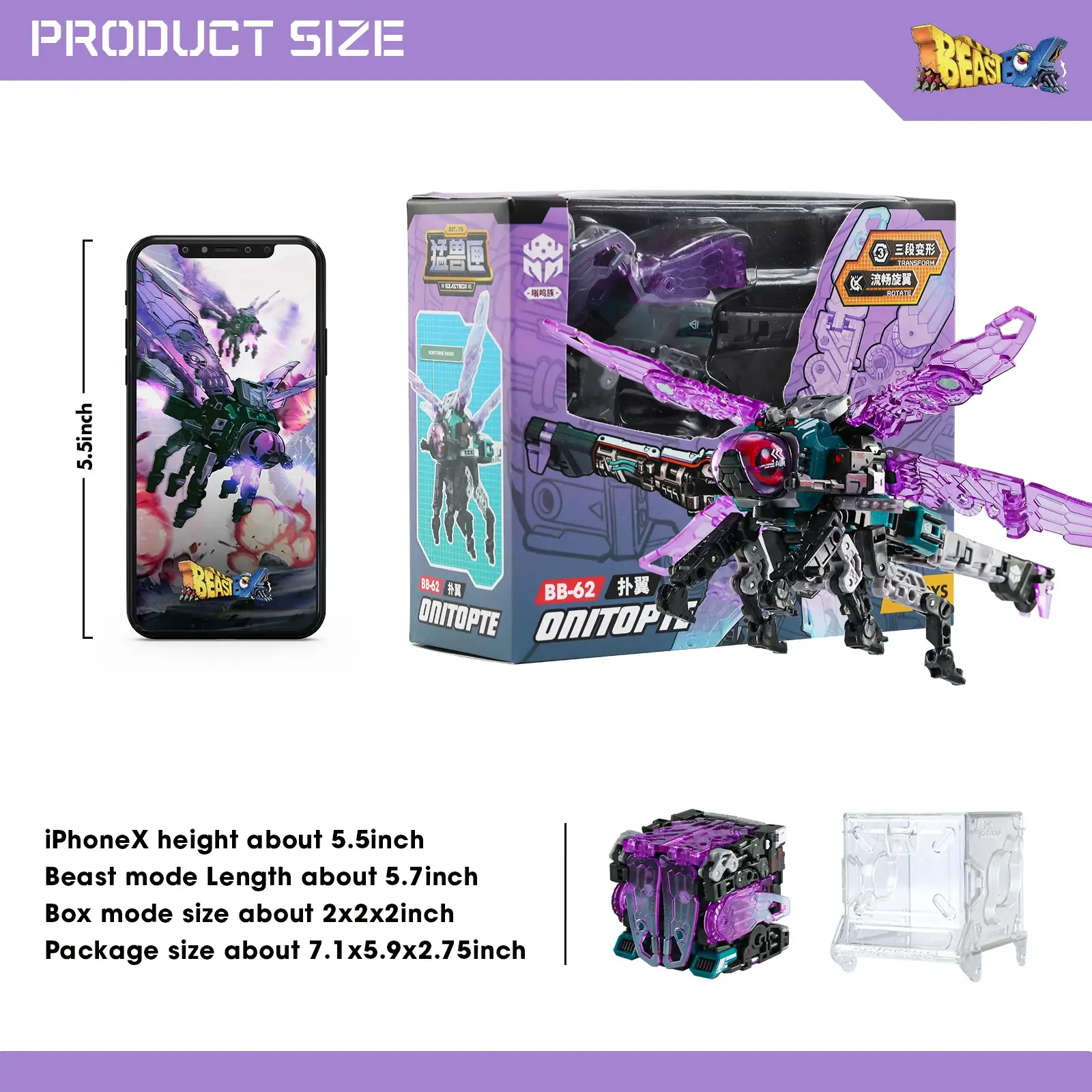 52TOYS BEASTBOX BB-62 Onitopte Action Figure - Gobotstore